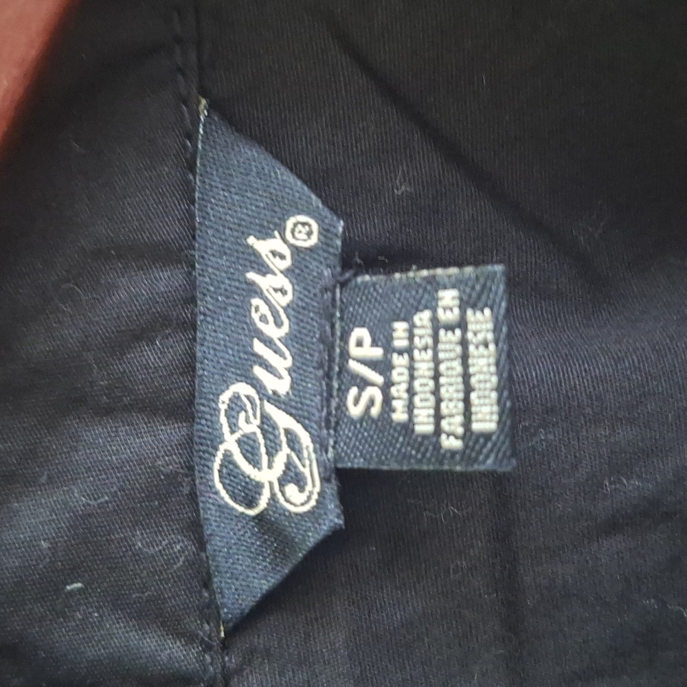 Guess Black Cotton Shirt Dress Size Small - Picture 5 of 11